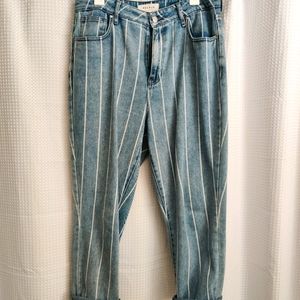 PacSun Cuffed Pinstripe Jeans